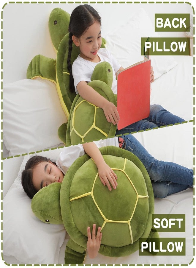 Dalmao 28 Inch Big Sea Turtle Stuffed Animals, Cute Giant Large Jumbo Soft Plush Toys, Ocean Green Turtle Plushie Body Pillow, Gifts for Kid Boys, Girls, Girlfriend, Birthday - Image 4