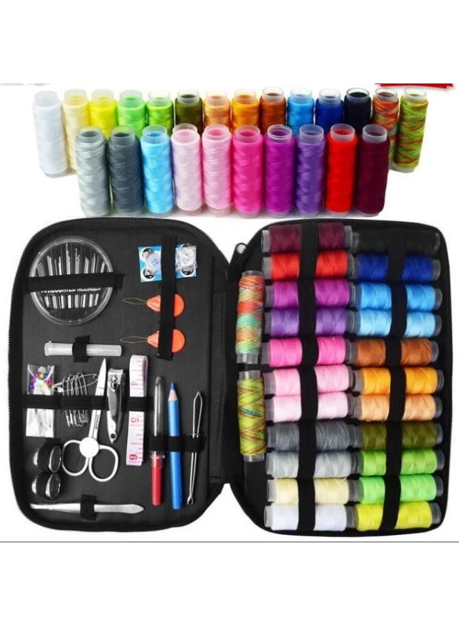 Portable Mini Household Sewing Kit - 10-Piece Set with Storage Box - Image 1