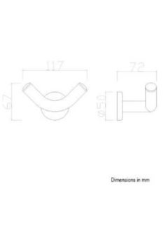 Nofer Nofer 16360.B SIENA series double robe hook in chrome plated brass.  - Image 4