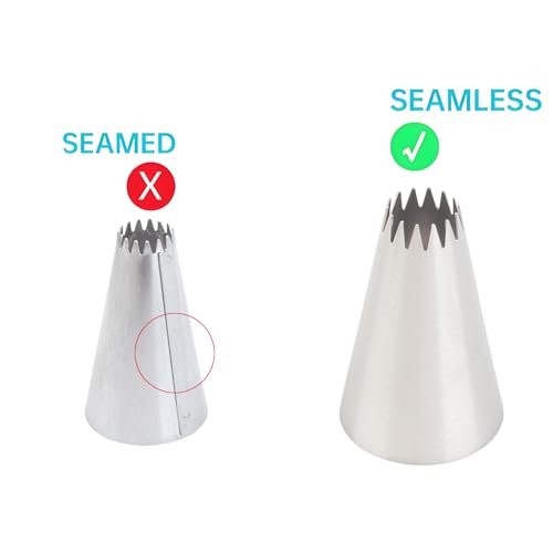 Yiont 8Pcs Flower Piping Tips Set Stainless Steel Baking Tools Cookies, Cupcakes Rose & Wedding Cake Decorating Icing & Frosting Pastry Nozzles Yiont - Image 4