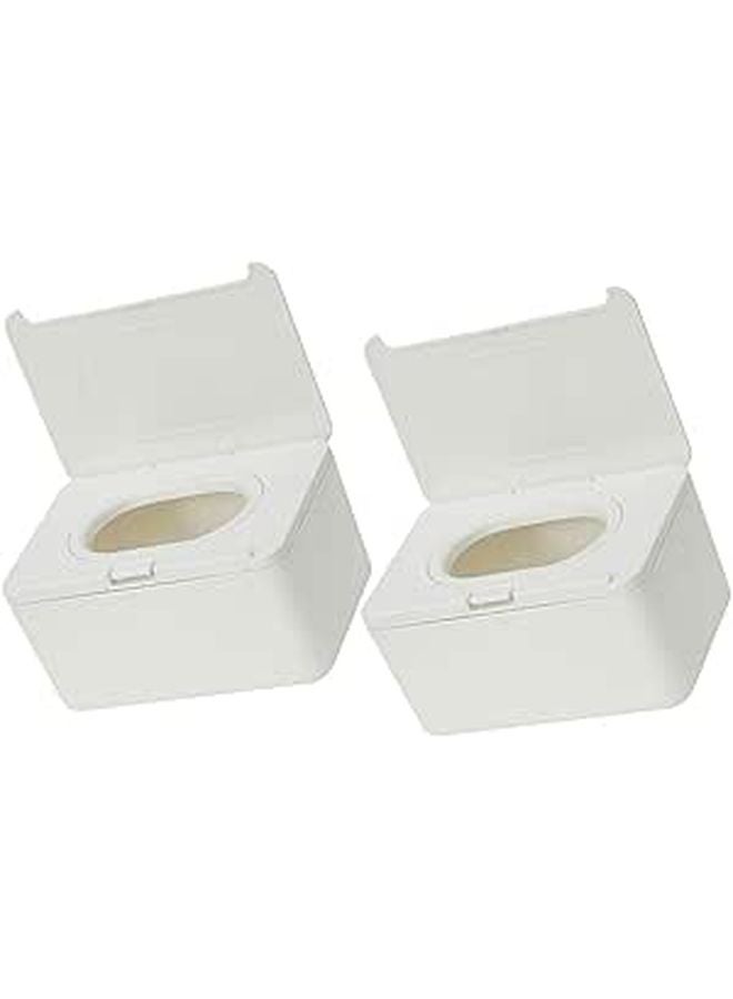 Refillable Wipes Dispenser 2 Pack Portable Travel Holder for Wet Tissues Home Use - Image 1