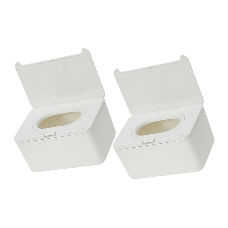 Refillable Wipes Dispenser 2 Pack Portable Travel Holder for Wet Tissues Home Use - Image 2