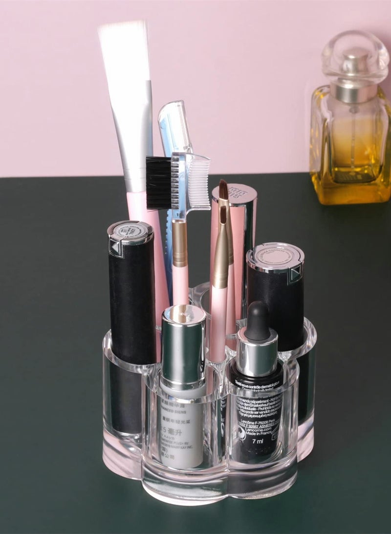 Excefore Small Lipstick Holder and Organizer,Acrylic Round Lip Gloss Stand for Vanity,Nifty Flower Shape with 12 Slots - Image 5