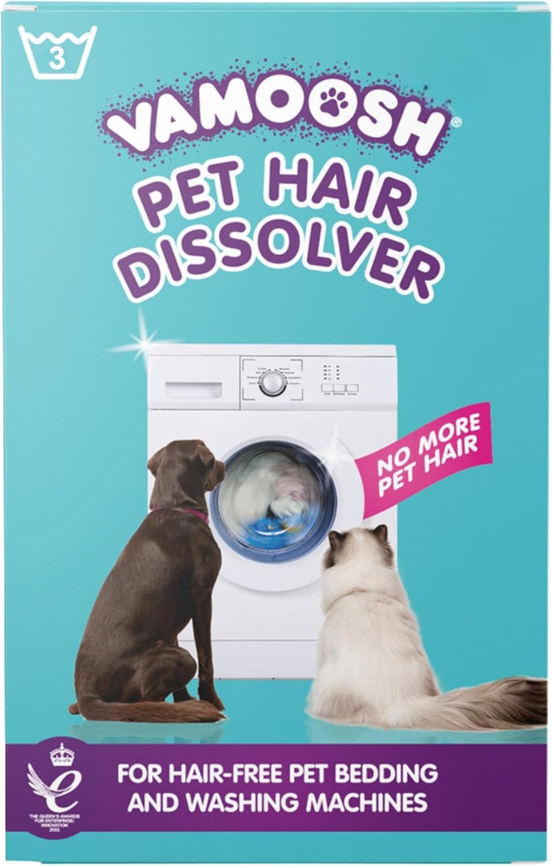 Vamoosh Pet Hair Dissolver | Pet Hair Remover for Washing Machines | Removes Odor Dissolves Dog, Cat, Animal Fur | Cleans Pet Bedding in Washing Machine | Easy to Use | 100g (Pack of 12) - Image 1