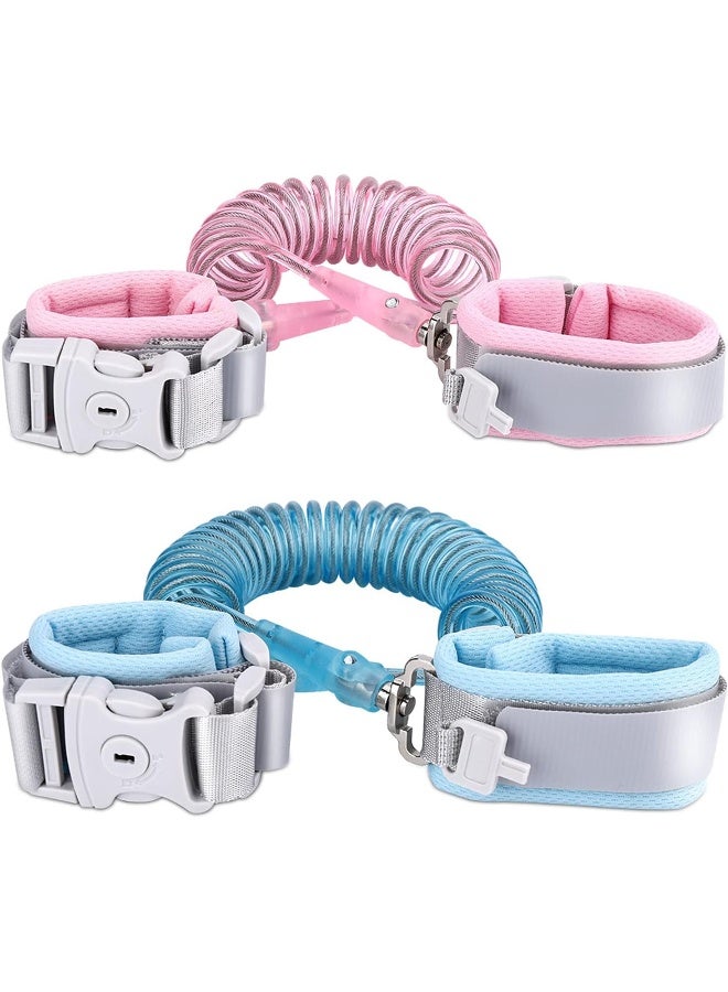 Socub Anti Lost Wrist Link with Key Lock for Kids 6.56ft Blue Anti Lost Wrist Link-2m pink blue - Image 1