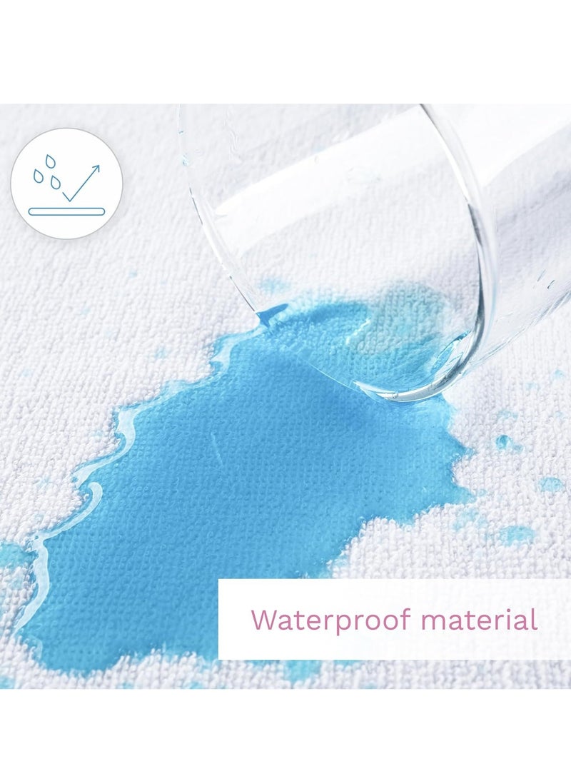 Waterproof Mattress Protector 200x160 cm – Coral Fleece, 35 cm Deep Pocket, 250 GSM, Hypoallergenic Vinyl Free, Soft & Breathable Pad Cover, Noiseless Cotton Comfort & Protection, Super King Size.