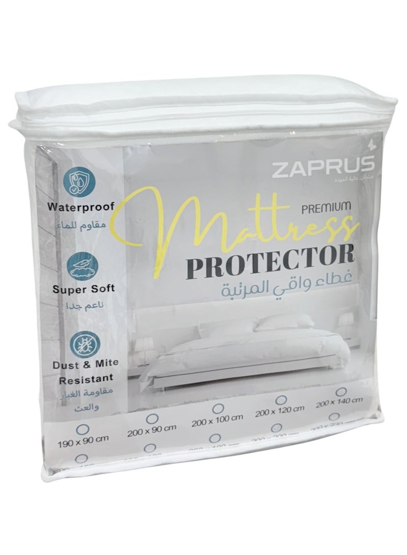 Waterproof Mattress Protector 200x160 cm – Coral Fleece, 35 cm Deep Pocket, 250 GSM, Hypoallergenic Vinyl Free, Soft & Breathable Pad Cover, Noiseless Cotton Comfort & Protection, Super King Size.