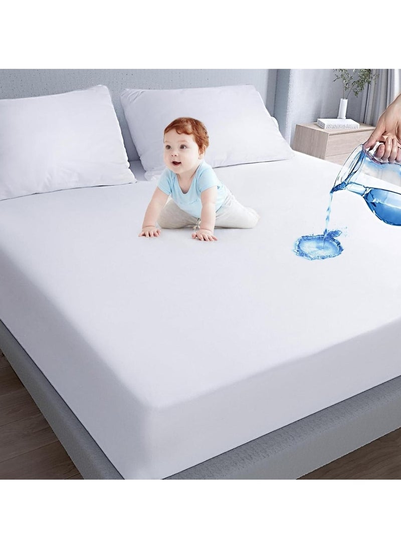 Zaprus Waterproof Mattress Protector 200x160 cm – Coral Fleece, 35 cm Deep Pocket, 250 GSM, Hypoallergenic Vinyl Free, Soft & Breathable Pad Cover, Noiseless Cotton Comfort & Protection, Super King Size.  - Image 2