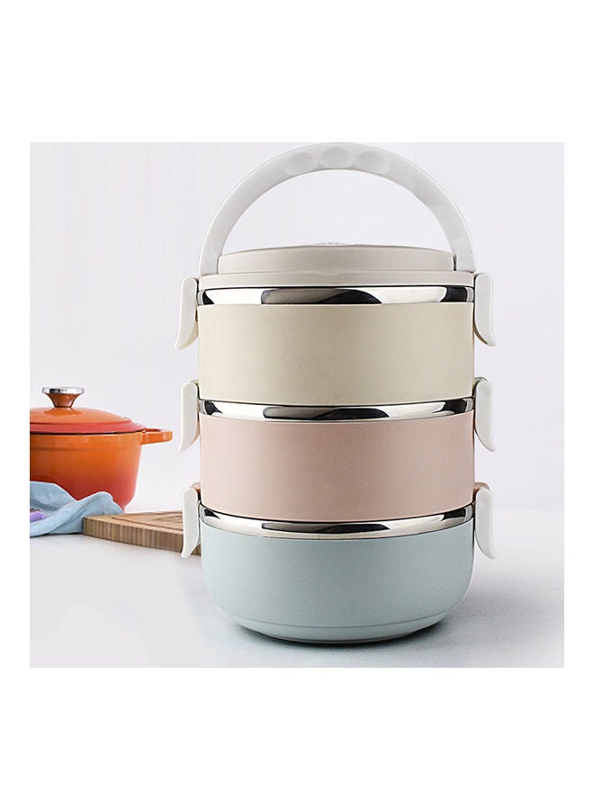 Four-Tier Thermal Insulated Stainless Steel Lunch Box for Work, School, Picnic - Multicolour 27*27*27cm - Image 4