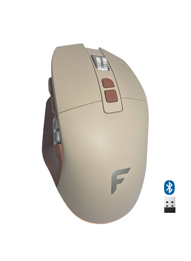 founder G600 Ergonomic Mouse – 3 Mode Wireless & Bluetooth, 4800 DPI Adjustable, 1000Hz Polling Rate, Rechargeable with Side Scroll Wheel - Image 1