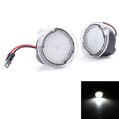 Mallofusa 2pcs High Power LED Puddle Lights Under Side Mirror Tow for F150 Raptor Explorer Fusion Edge Flex Expedition Mondeo Taurus Mustang Ranch Heritage (White) - Image 5