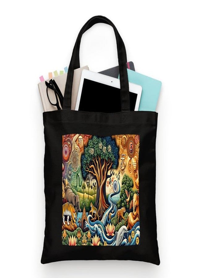PrintingZone Printed Tote Bag For Women| Mandala Print Canvas Tote Bag - Stylish Daily Shopper for Women - Image 1