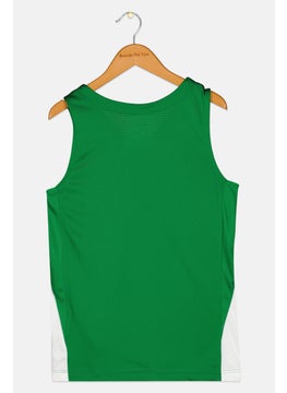 Nike Kids Boy Sportswear Fit Sleeveless Basketball Jersey, Green  - Image 2
