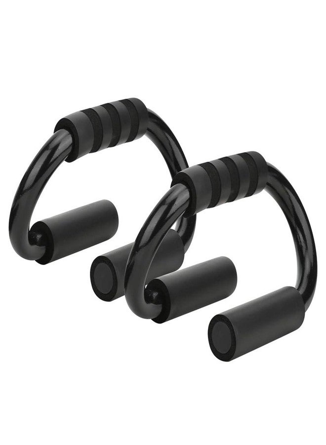 GISCO Push Up Bar Double Handle Steel For Home Gym Exercise Equipment Men & Women - Parallel Pair Set Kit - Foam Grip - Calisthenics Workout Handstand - Portable - Toned Chest Upper Body Strength - Image 1