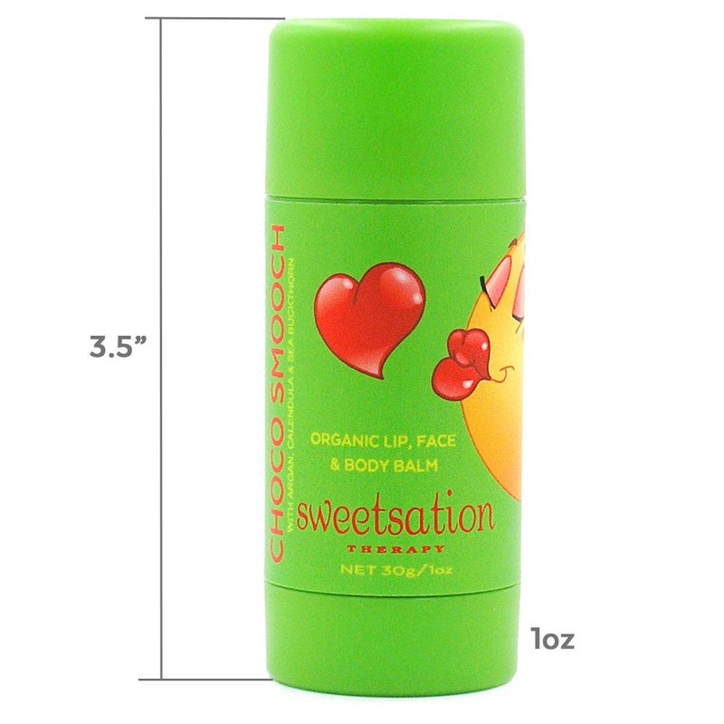 Sweetsation Therapy Choco*Smooch Organic Baby Lip & Face Balm, with Argan, Calendula and Sea Buckthorn, 22.18 ml - Image 3