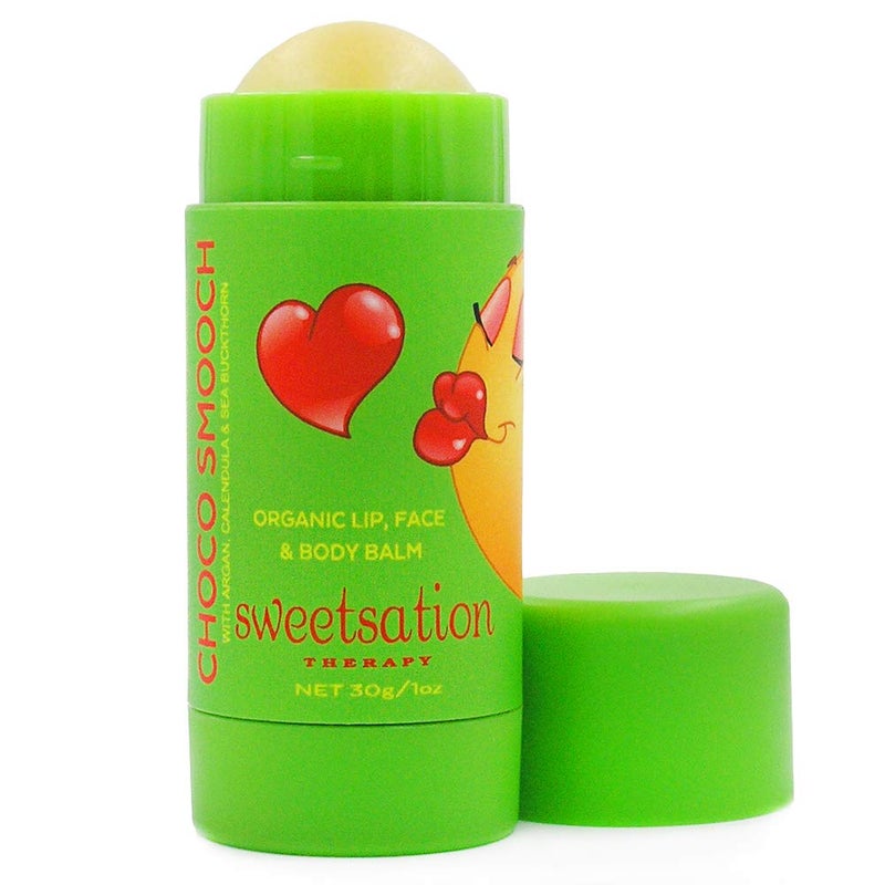 Sweetsation Therapy Choco*Smooch Organic Baby Lip & Face Balm, with Argan, Calendula and Sea Buckthorn, 22.18 ml - Image 1