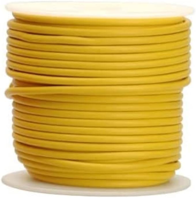 Woods Coleman Cable 1810014 Primary Wire 18Gauge 100Feet Bulk Spool Yellow - Image 1