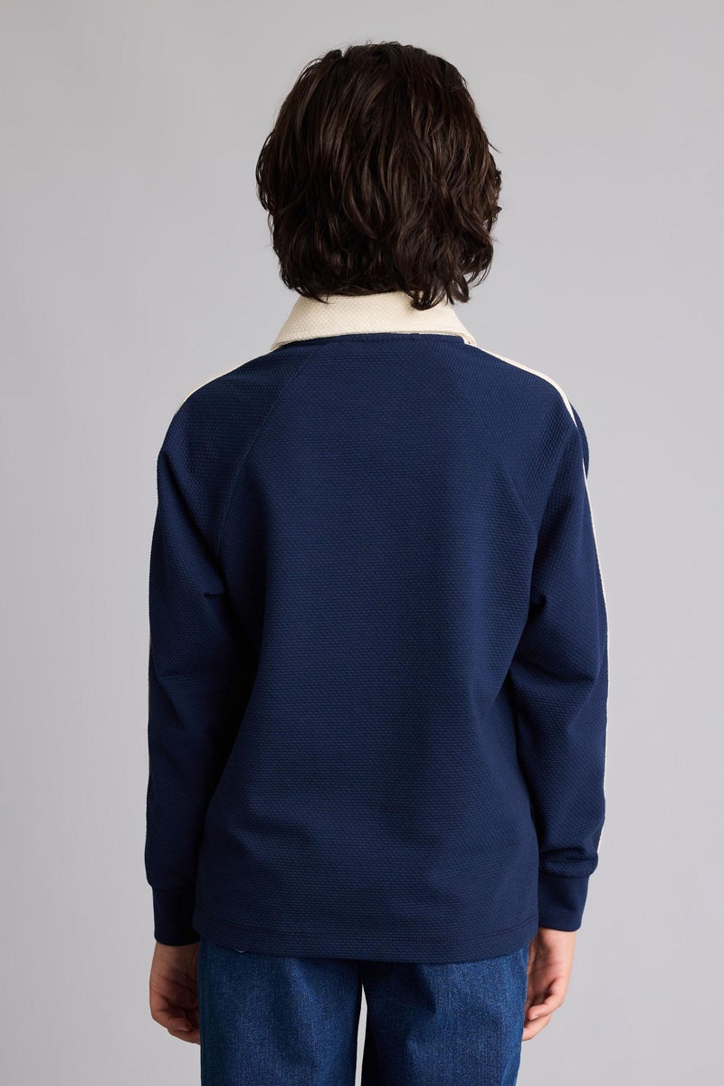 ديفاكتو تيشيرت بولو اولادي كم طويل اوفر سايز - Image 5