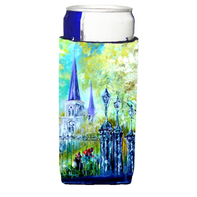 Caroline's Treasures Across the Square St Louis Cathedral Ultra Beverage Insulators for slim cans