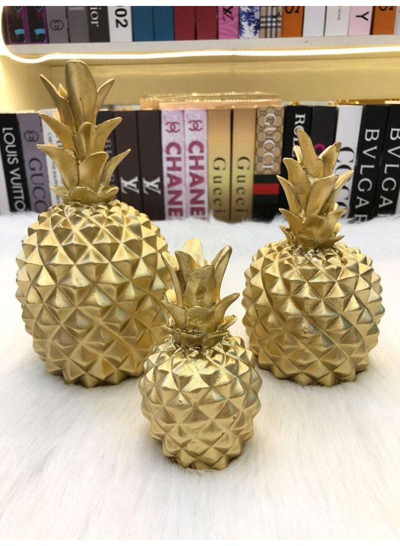 ناما طقم اناناس ديكور للبيت 3 قطع - Image 1