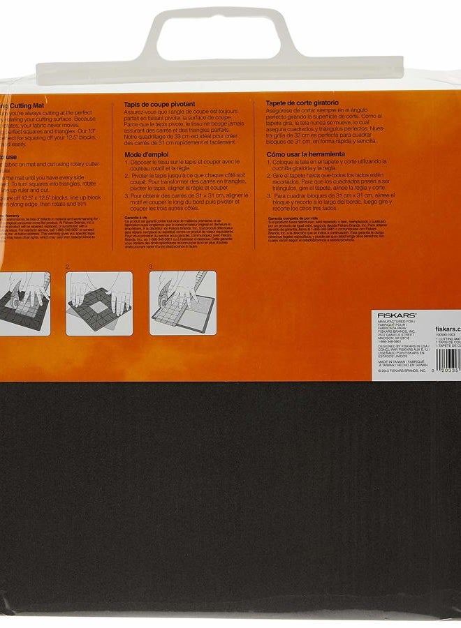 Fiskars Rotating Cutting Mat - 14" x 14" Grid to Cut Fabric Squares Easily - Perfect for Quilting, Sewing and Craft Projects - Self-Healing Mat - Gray - Image 5