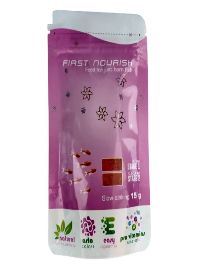 دبليو ايه WA First Nourish | مسحوق طعام لصغار الأسماك | المرحلة 1 و2 | عبوتان (15 غ + 15 غ) | لجميع أنواع صغار الأسماك | تربية الأحياء المائية - Image 1