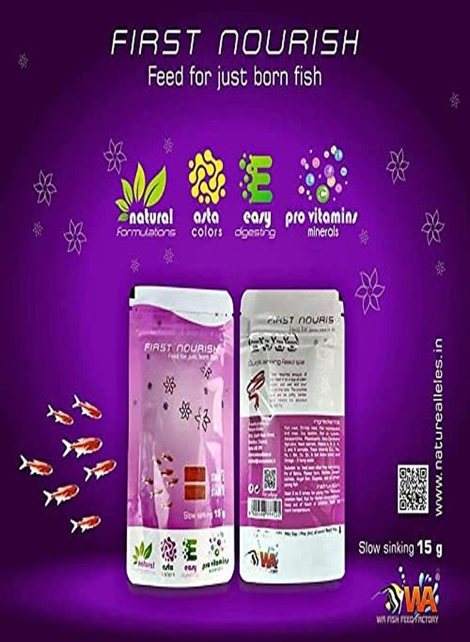 دبليو ايه WA First Nourish | مسحوق طعام لصغار الأسماك | المرحلة 1 و2 | عبوتان (15 غ + 15 غ) | لجميع أنواع صغار الأسماك | تربية الأحياء المائية - Image 4