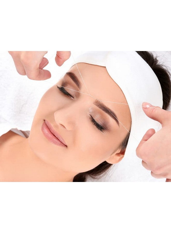 MEENIRA ميينيرا أدوات خيوط الحواجب الاحترافية لإزالة شعر الوجه والجسم للاستخدام المنزلي والصالونات لون أبيض (2) - Image 2