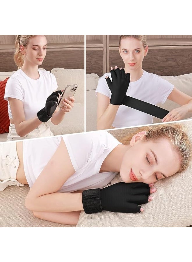 DUNISO Gel Glove，Finger Arthritis Compression Ice Glove for Pain Relief,Hot and Cold Compress Glove，Anti Slip and Durable，for Tendinitis, Carpal Tunnel，Black - Image 5