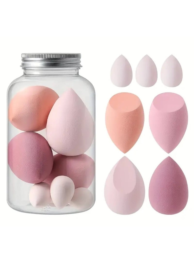 BOLREUS 7 Pcs Makeup Sponge Beauty Blender Set with Storage Box, Soft Wet and Dry Use Blender Sponge For Liquid Cream and Powder - Image 1
