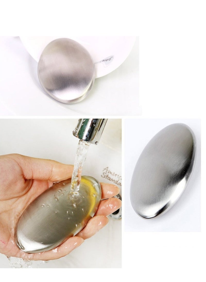 Generic - 1PCS Stainless Steel Soap Odor Remover Bar Deodorant Metal Soap - Image 1