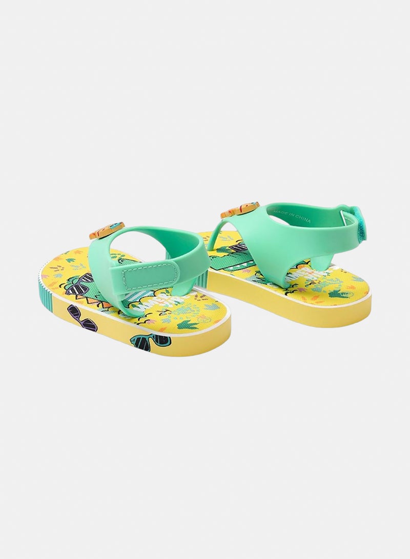 CUBS Unisex Baby Rubber Sandal – Green Crocodile Flip-Flop Design - Image 2