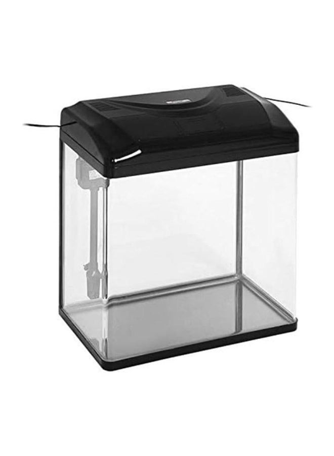 حوض السمك Pufeit PF-200 هو حوض سمك مكتبي صغير الحجم يأتي كمجموعة كاملة مع فلتر داخلي وإضاءة LED - Image 1