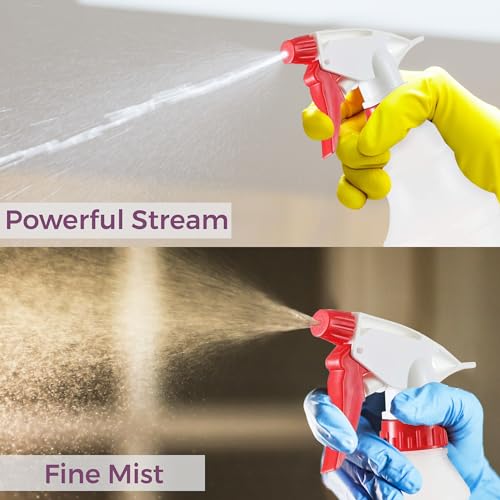 DilaBee Plastic Spray Bottle (2 Pack) - 16oz Empty Spray Bottles for Cleaning, Gardening & Grilling - Leakproof & Adjustable Nozzle Water Spray Bottle - Heavy Duty & BPA Free Plastic Spray Bottles - Image 3