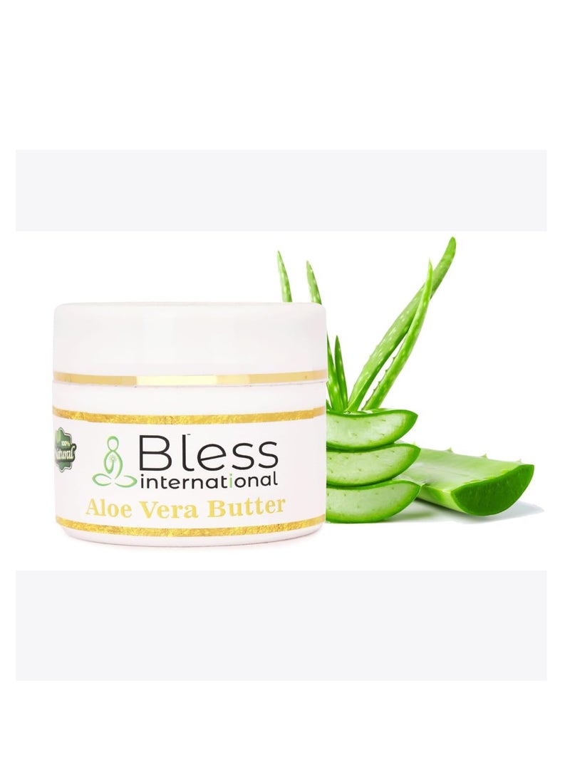Bless International Organic Raw Aloe Vera Butter 100% Pure,Natural & Unrefined| Skin Moisturizer For Face, Body & Hair| 4 OZ/115 GM Ivory/White Grade A | DIY Creams, Balms, Lotions, Soaps| Softens Dry & Tough Skin - Image 2