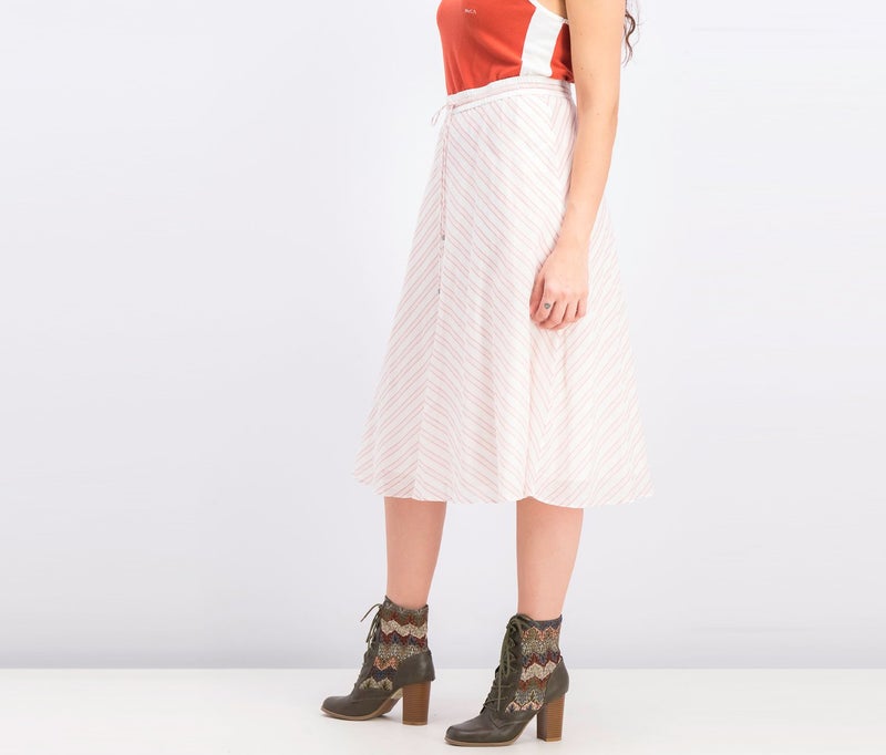 RALPH LAUREN Women Stripe Cotton Midi Skirt, Multicolor  - Image 4