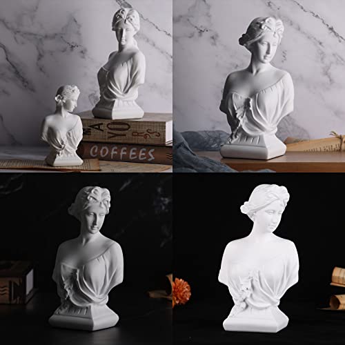 DOVDOV Greek Goddess Decoration, Young Venus Bust, Classic Roman Bust, Greek Mythology Decoration, for Home Decorative Statues, Home Office, Bedroom, Console, Shelf Decoration - Image 5