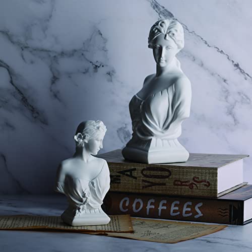 DOVDOV Greek Goddess Decoration, Young Venus Bust, Classic Roman Bust, Greek Mythology Decoration, for Home Decorative Statues, Home Office, Bedroom, Console, Shelf Decoration - Image 4