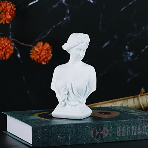 DOVDOV Greek Goddess Decoration, Young Venus Bust, Classic Roman Bust, Greek Mythology Decoration, for Home Decorative Statues, Home Office, Bedroom, Console, Shelf Decoration - Image 3