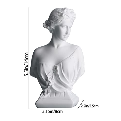 DOVDOV Greek Goddess Decoration, Young Venus Bust, Classic Roman Bust, Greek Mythology Decoration, for Home Decorative Statues, Home Office, Bedroom, Console, Shelf Decoration - Image 2