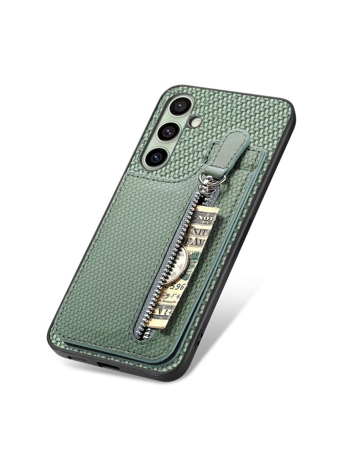 اس-توب جراب لهاتف Samsung Galaxy A56 5G مصنوع من ألياف الكربون مع سحاب رأسي - Image 5