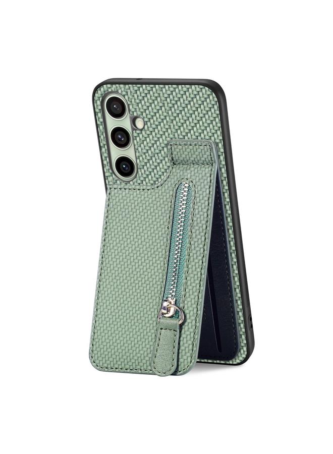 اس-توب جراب لهاتف Samsung Galaxy A56 5G مصنوع من ألياف الكربون مع سحاب رأسي - Image 3