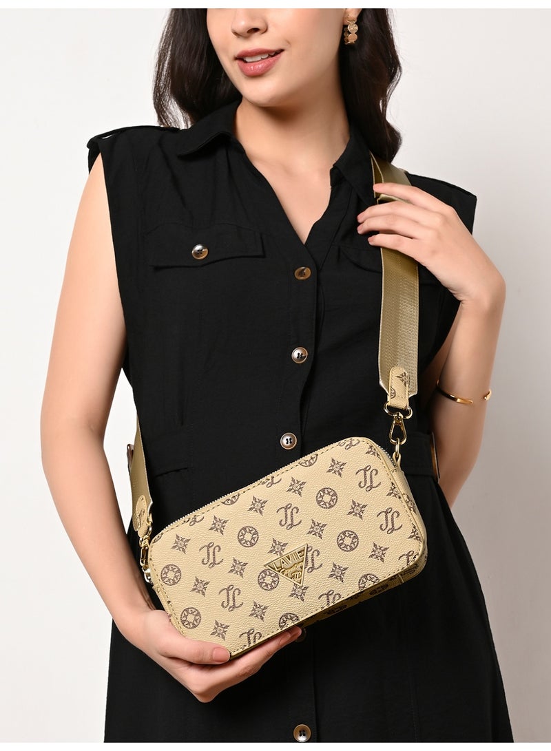 لافي حقيبة لافي سيجنتشر هاواي نسائية كروس بودي لون بيج - Image 2