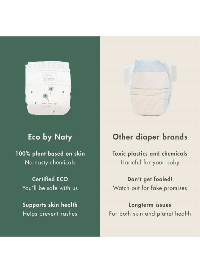ECO by Naty حفاضات الأطفال - حفاضات صديقة للبيئة مصنوعة من مواد نباتية، رائعة لبشرة الأطفال الحساسة وتساعد في منع التسرب (الحجم 4، 26 قطعة) - Image 4