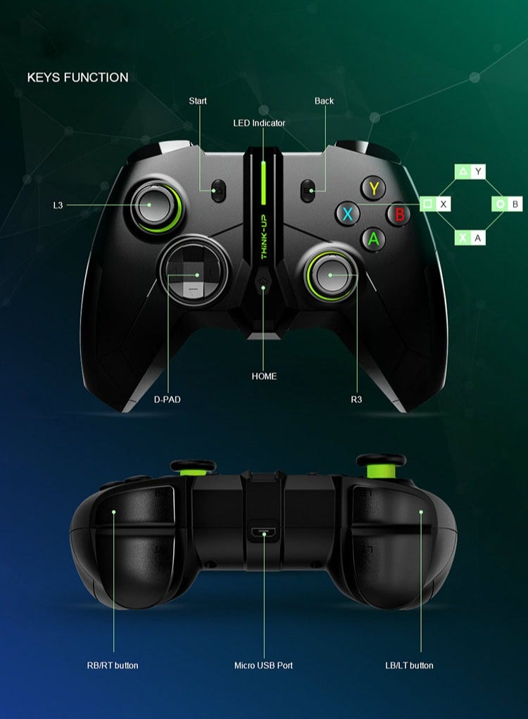 Gamepad 2.4G Wireless Game Console Controller Mobile Trigger Gaming Handle Joystick for Android TV PC - Image 4