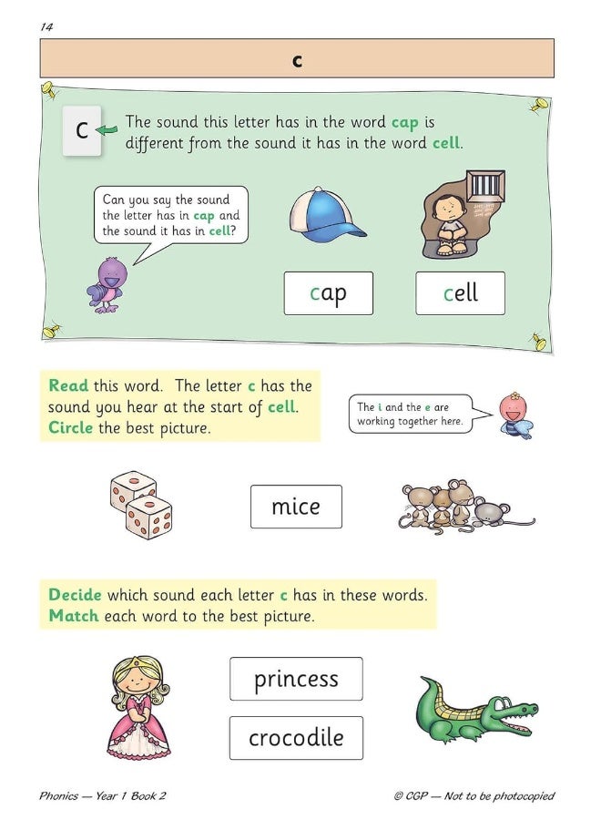 كتاب الممارسة المستهدفة في اللغة الإنجليزية KS1: الصوتيات - السنة 1 الكتاب 2 - Image 4