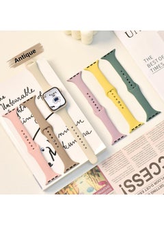 Generic Suitable For Applewatch Small Waist Silicone S9/10 Fine Strap Iwatch8/7/6/5/4/3/SE 2 Generation-Color:No. 24 Cloud Gray-38mm/40mm/41mm Dial-1/2/3/4/5/6/se/7/8/9 Generations Universal  - Image 5