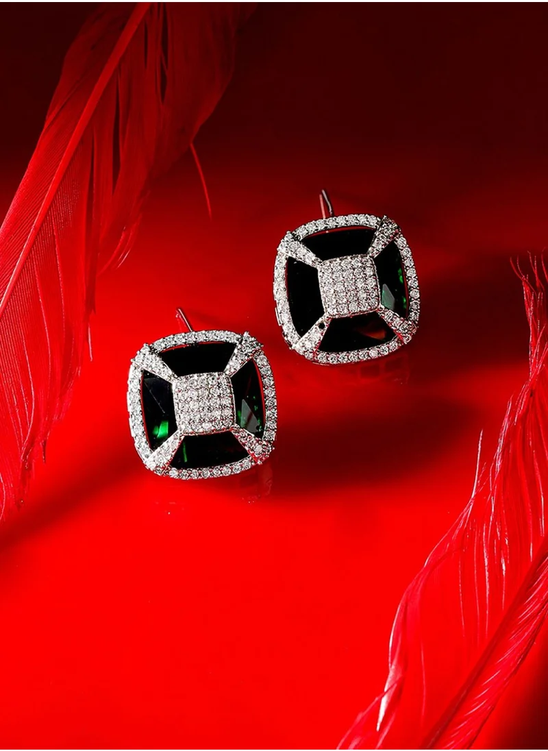 برياسي American Diamond Stone Studded Contemporary Studs