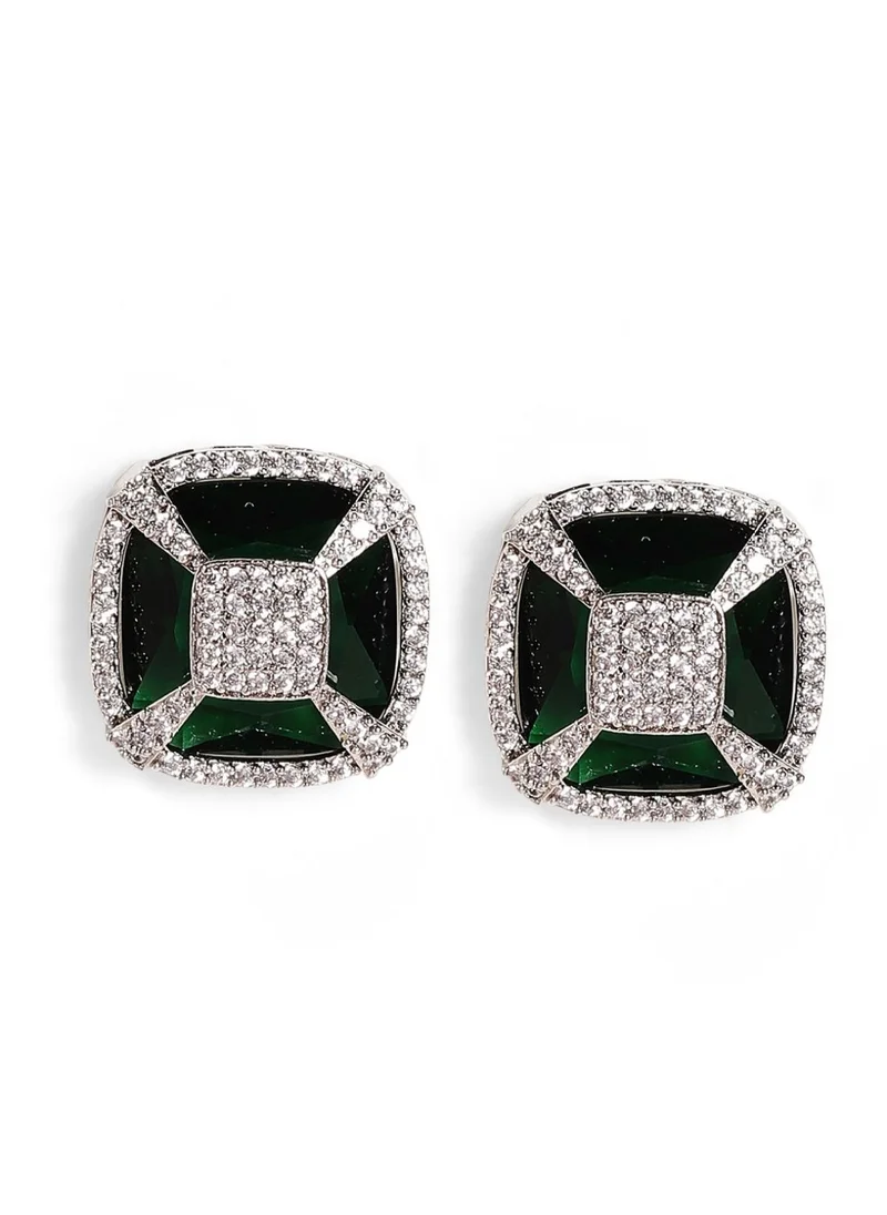 برياسي American Diamond Stone Studded Contemporary Studs