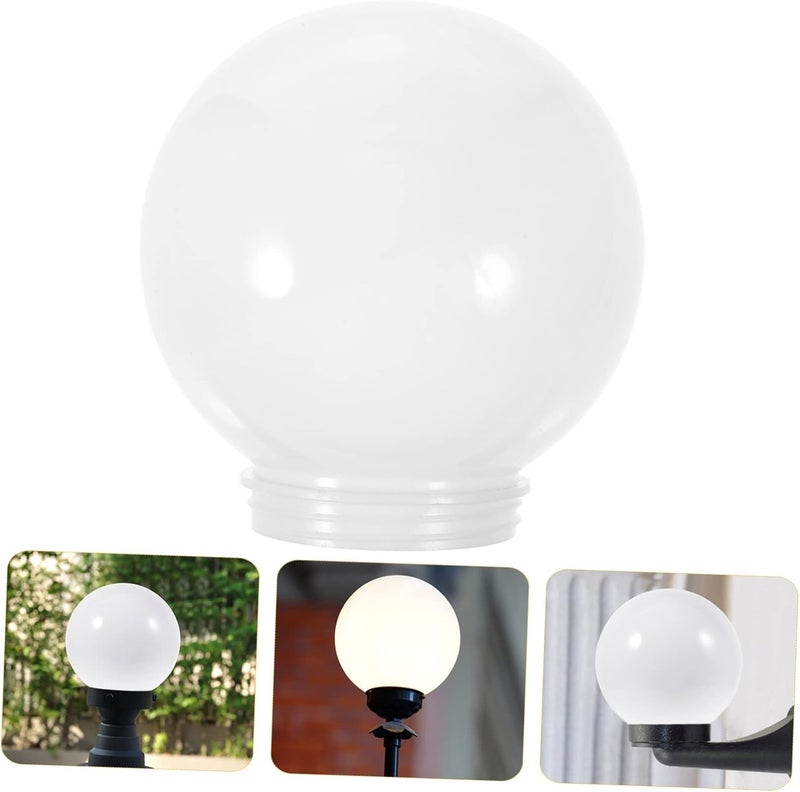 VOSAREA Acrylic Ball Lamp Shade White Ceiling Light Fixture Post Mount Globe Light Cover for Decorative Lighting - Image 3